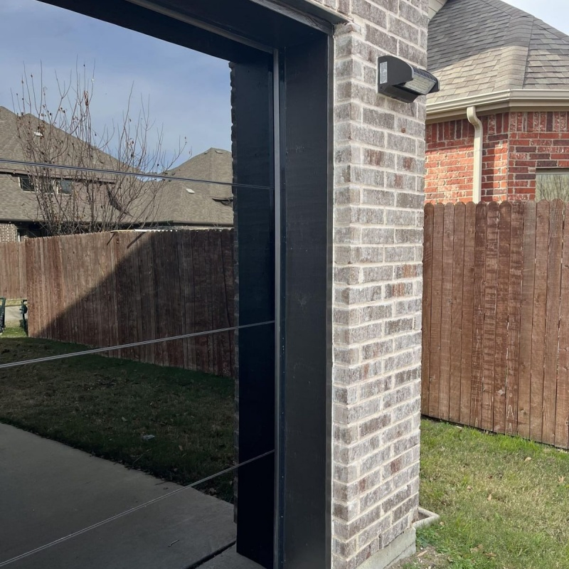 Full View Screen Frameless Automatic Aluminum Glass Panoramic Perspective Garage Door