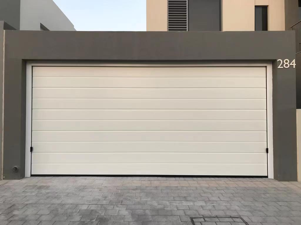 Modern Design High Quality Residential Automatic Flush Panel Overhead Sectional Sandwich Panel PU Foam Steel Insulated Garage Doors