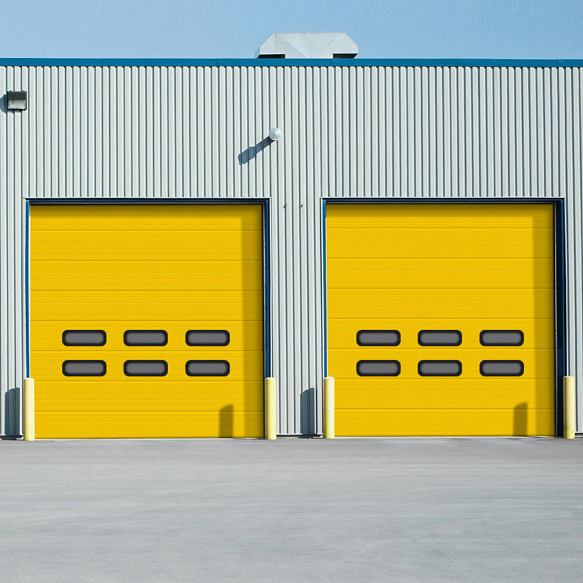 Industrial Automatic Vertical Lift Insulated Overhead Sectional Doors for Warehouse or Factory