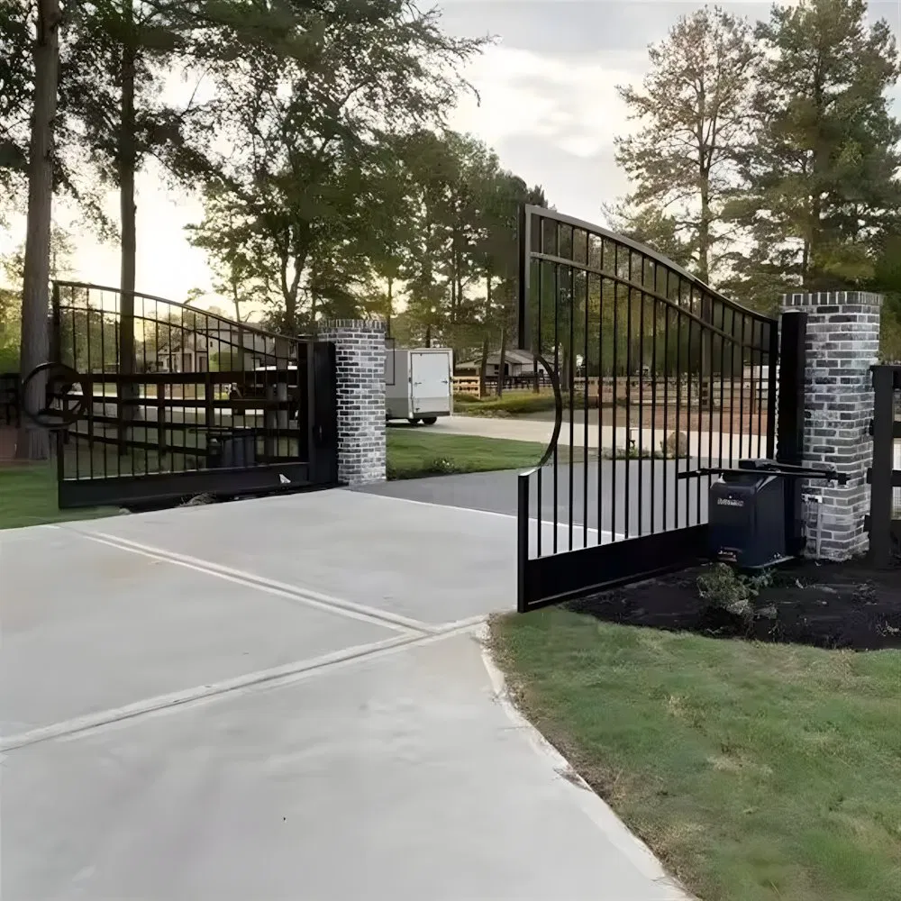 Luxury Modern Style Automatic Wrought Iron Gate Royal Swing Gate Entry Driveway Sliding House Garden Manufactured China Factory