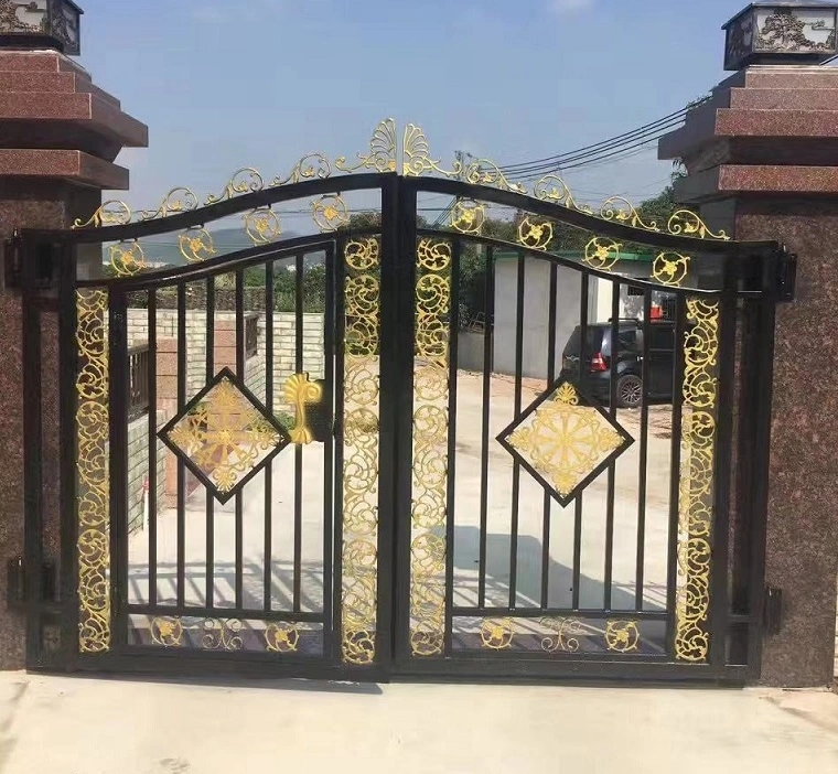 Automatic Swing Sliding Wrought Driveway Iron Wrought Iron Main Gate Design