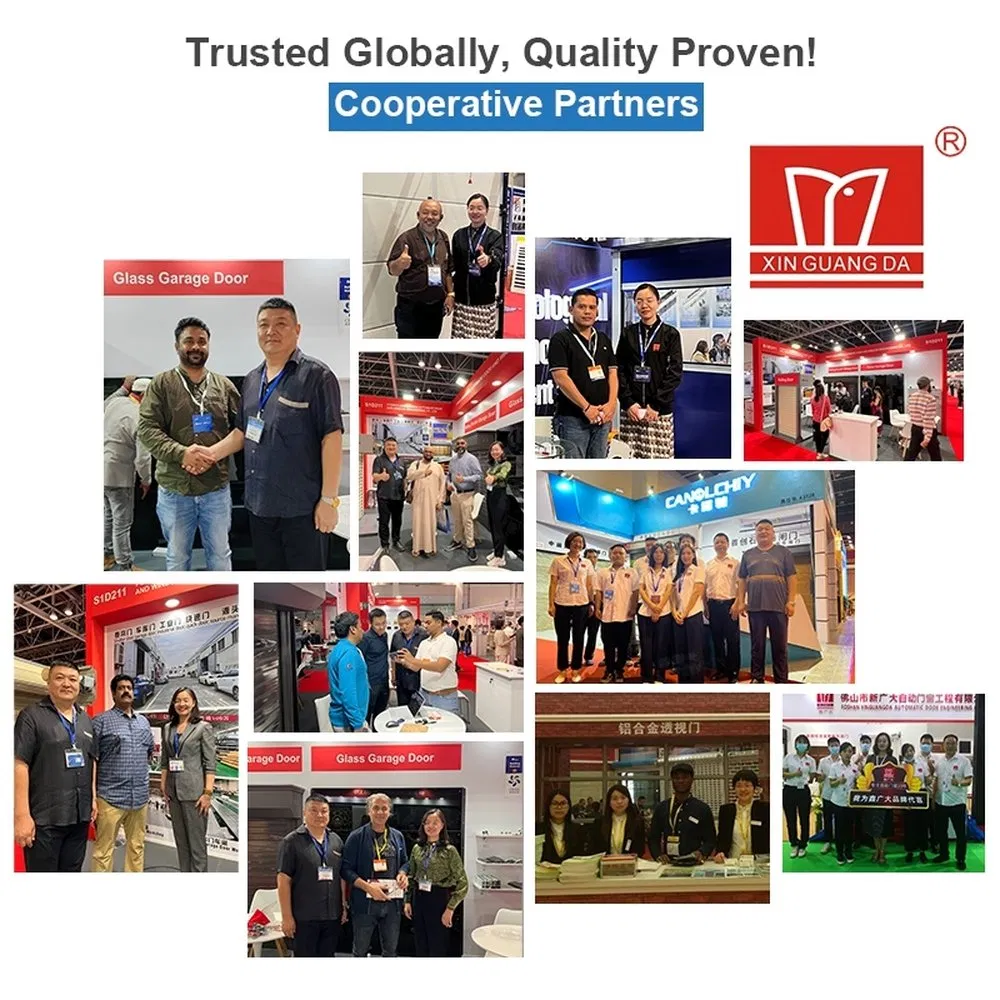 Modern Thermal Break Frameless Panoramic Aluminum Glass Garage Door for High-End Residential Garages