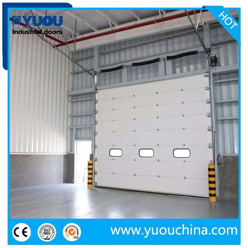 Automatic Overhead Steel Warehouse Thermal Insulated Exterior Sandwich Panel Sectional Garage Door