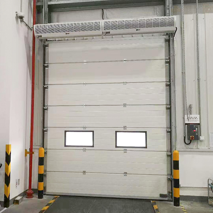 Logistics Warehouse Sectional Industrial Vertical Lift Overhead Door Transparent Window