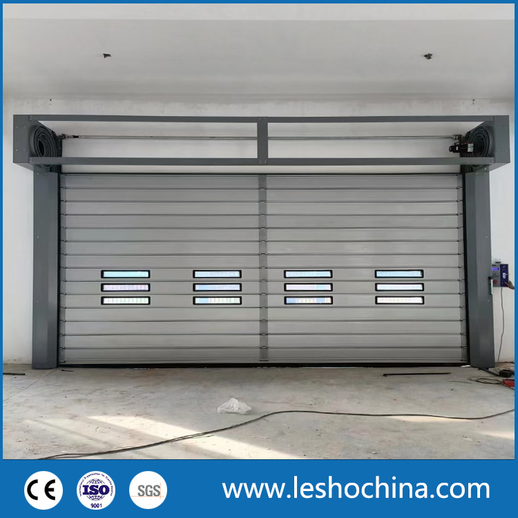 Industrial Rolling Automatic Aluminum Insulated Overhead Fast Rapid Security Spiral Roll up Roller Shutter High Speed Door for Garage Warehouse Factory Garage