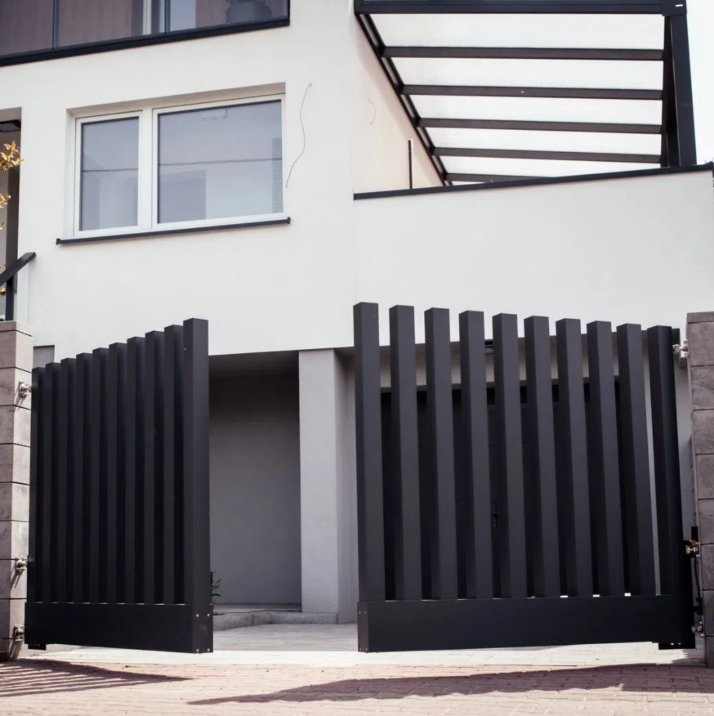 China Automatic Swing Sliding Wrought Driveway Iron Gate