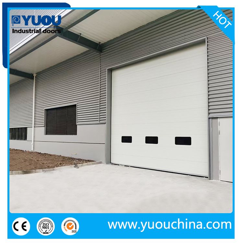 Automatic Overhead Steel Warehouse Thermal Insulated Exterior Sandwich Panel Sectional Garage Door