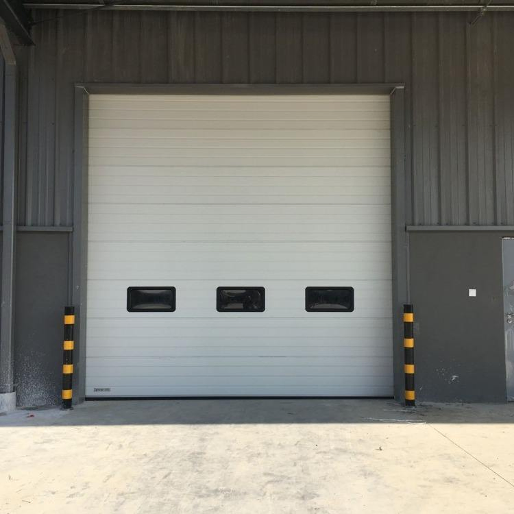 Automatic Industrial Vertical Lift Sliding Overhead Steel Sectional Door with Transparent Windows