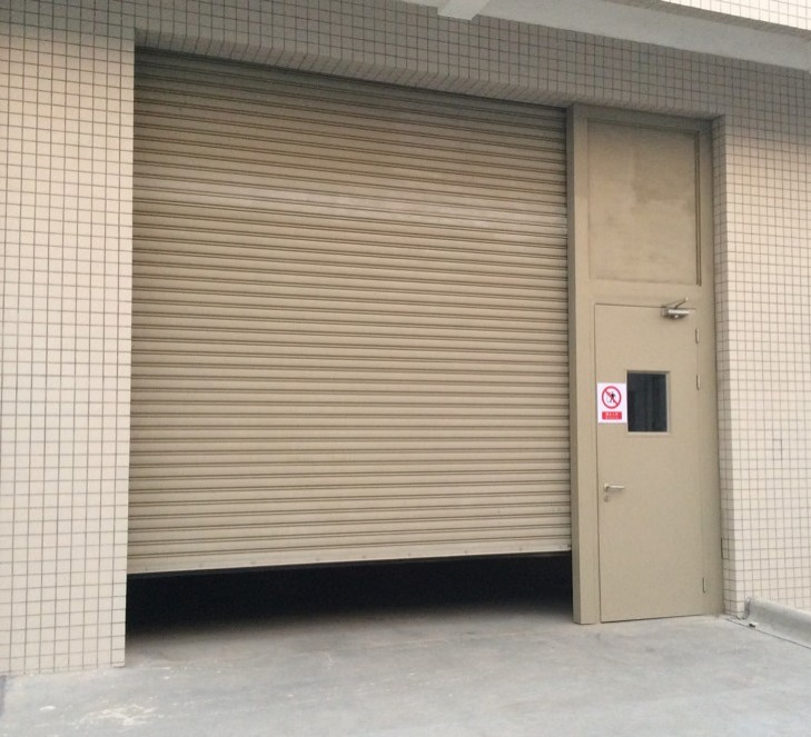 Industrial Exterior &amp; Interior Galvanized Steel Aluminum Alloy Fire Prevention Fire Rated Fire Safety Roller Shutter Roll-up Automatic Roll up Lift Rolling Door