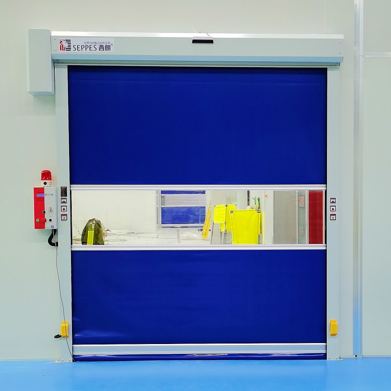 Automatic Industrial Clean Room Door Waterproof Electric Roll-up Door High Speed PVC Rolling Door