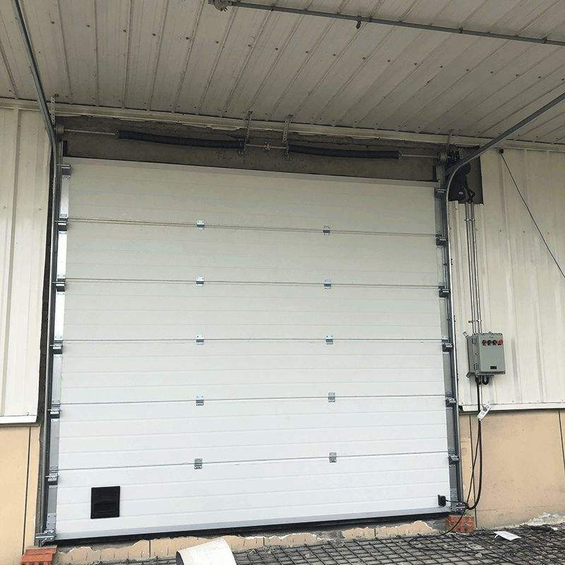 Custom Logistics Warehouse Transparent Sectional Industrial Vertical Lift Overhead Steel Workshop Door