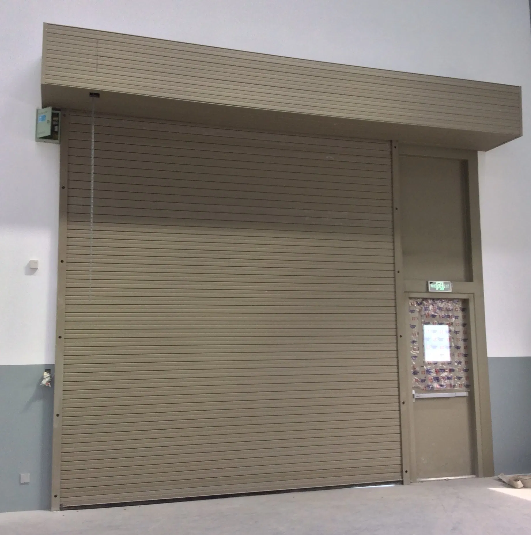 Metal Exterior Galvanized Steel Fireproof Vertical Foamed Industry Metal Iron Foam Roller Shutter Roll-up Curtain Fire Rated Rolling Roll up Industrial Door