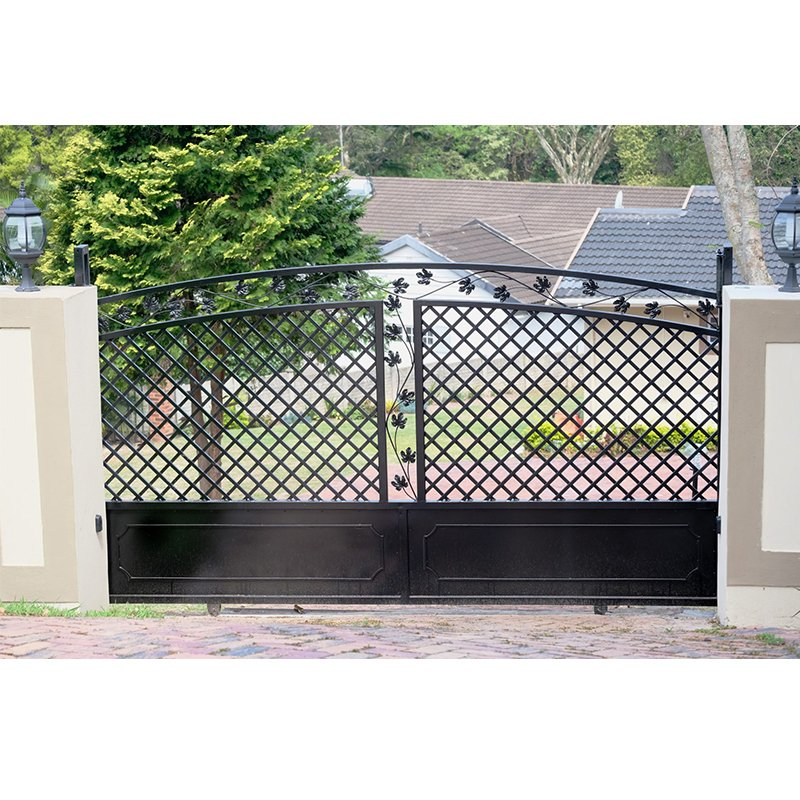 Sliding Swing Driveway Ornamental Decorative Fence Steel Wrought Iron Gate