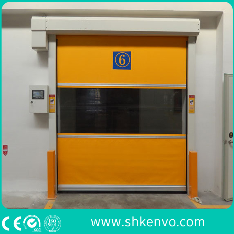 Industrial Automatic Overhead PVC Fabric High Speed Roll up Door for Pharmaceutical Cleanroom