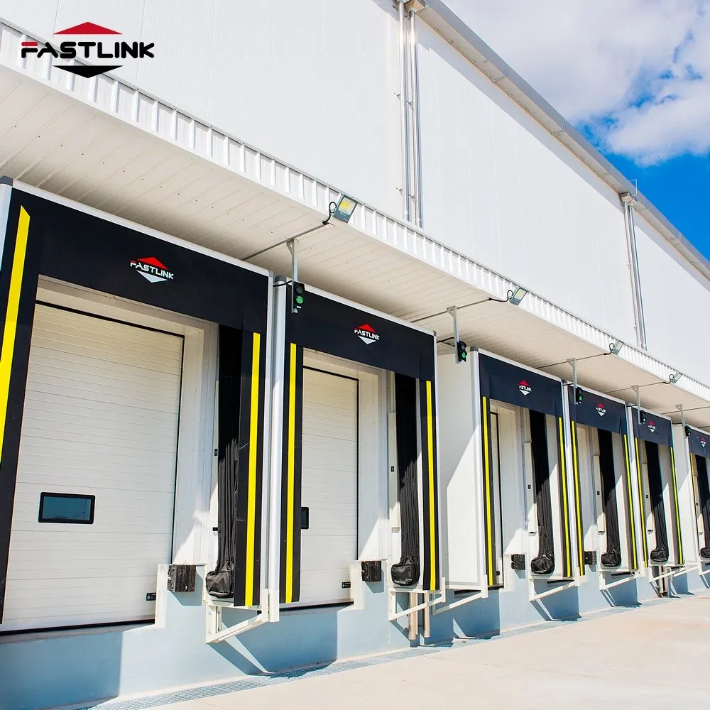 Fastlink Logistic Customized PVC Fabric Wind Resistance Electric Dock Seal Pads Inflatable Dock Shelter with Head Curtain