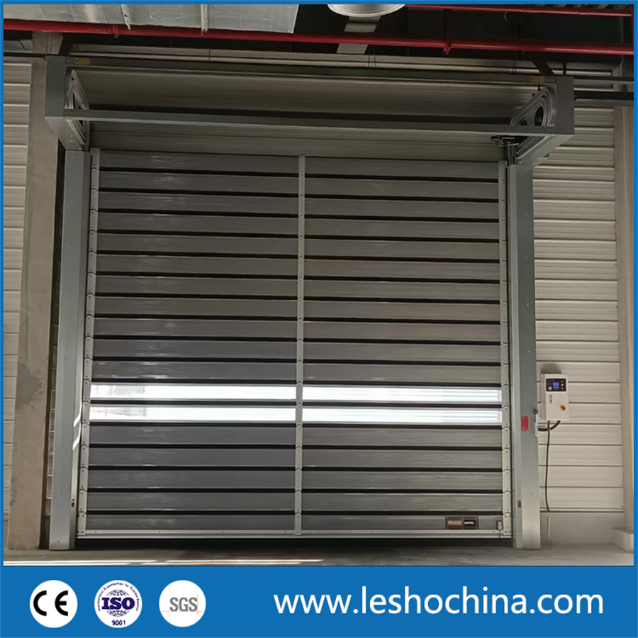 Industrial Aluminum Alloy High Speed Spiral Safe Door with Sensors