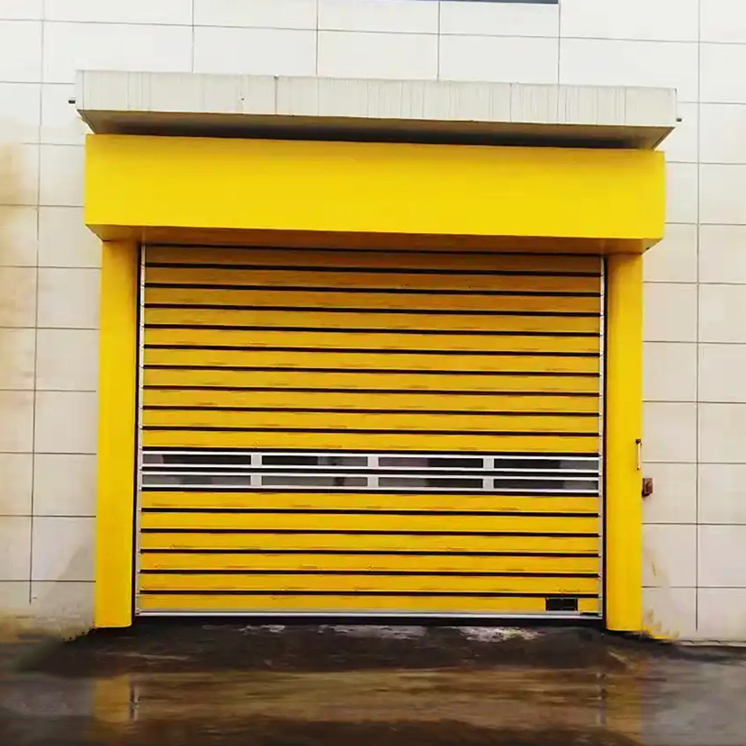 Industrial Automatic Spiral Aluminum Metal Thermal Insulated High Speed Performance Rapid Rise Overhead Roll up or Roller Shutter Door