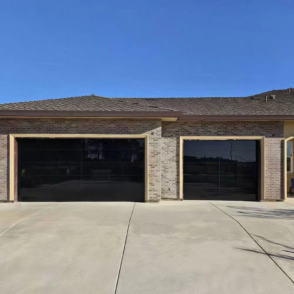 Residential Panoramic Transparent Aluminum Sectional Garage Door with Tempered Glass for Homes