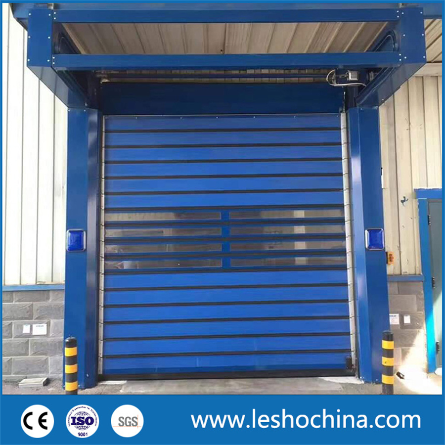 Industrial Aluminum Alloy High Speed Spiral Safe Door with Sensors