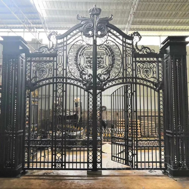 Automatic Swing Sliding Wrought Driveway Iron Wrought Iron Main Gate Design