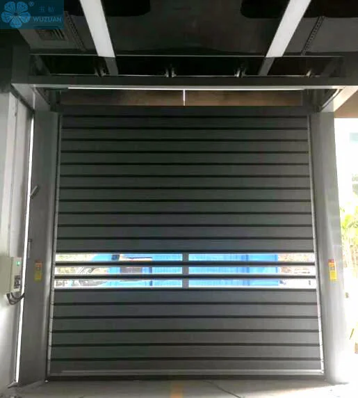 Rapid Automatic Industrial Exterior Aluminum Alloy Security Thermal Insulated Overhead Garage Rolling up Warehouse Roll up Metal Coiling Spiral High Speed Door