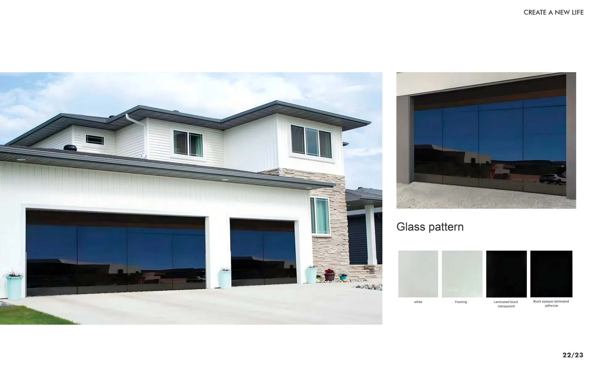 Automatic Aluminum Glass Garage Door