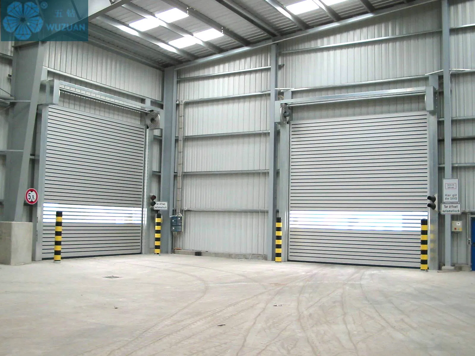Rapid Automatic Industrial Exterior Aluminum Alloy Security Thermal Insulated Overhead Garage Rolling up Warehouse Roll up Metal Coiling Spiral High Speed Door