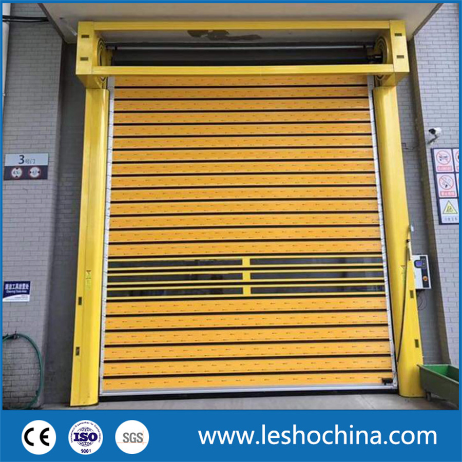 Industrial Aluminum Alloy High Speed Spiral Safe Door with Sensors