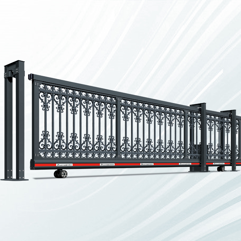 Aluminum Alloy Electric Telescopic Translation Straight Automatic Sliding Gate for Villa and Factory