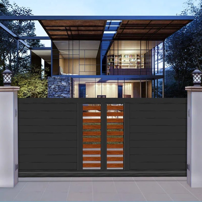 2025 Outdoor Wrought Iron Driveway Main Gate Swing Gate Design for Villa