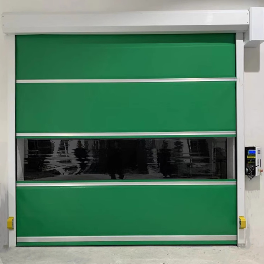 Industrial Automatic Overhead PVC Fabric High Speed Roll up Door for Pharmaceutical Cleanroom