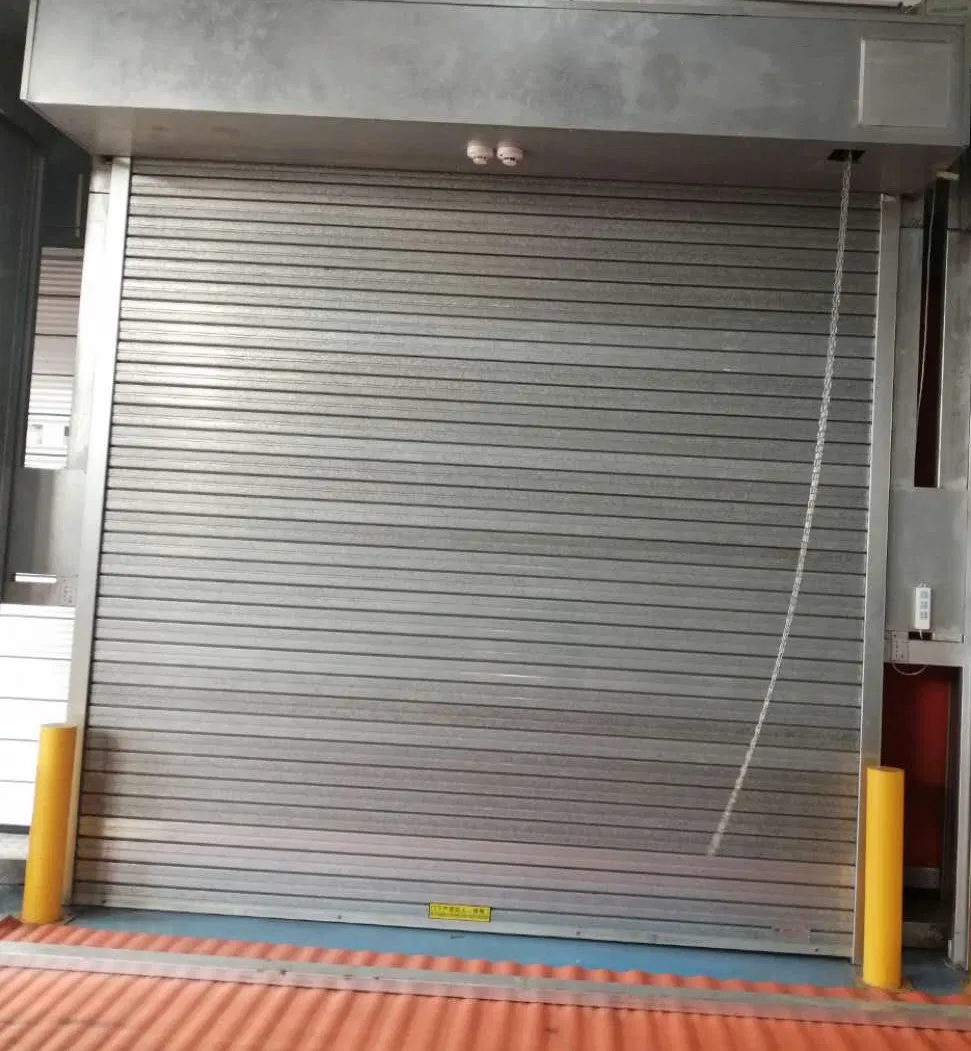 Industrial Exterior Gi Roller Shutter Galvanized Steel Aluminium Alloy Rolling Shutter Metal Roll up Fireproof Fire Rated Rolling Shutter Garage Door