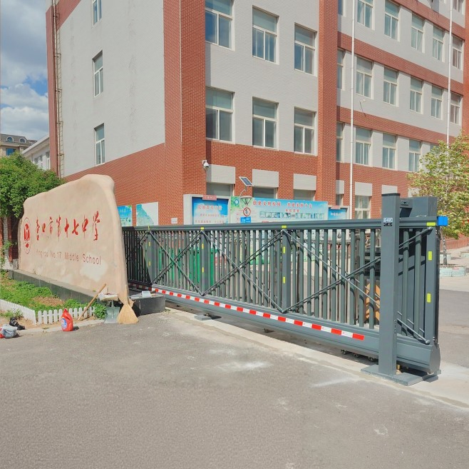 Electric Suspension Sliding Door Trackless Aluminum Alloy Linear Courtyard Factory Villa Gate School Stainless Steel Telescopic Door