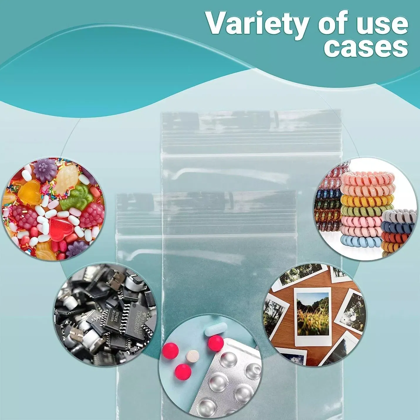 3X3inch 2mil Custom Clear Ziplock Zipper Polyethylene Resealable Packaging Bags