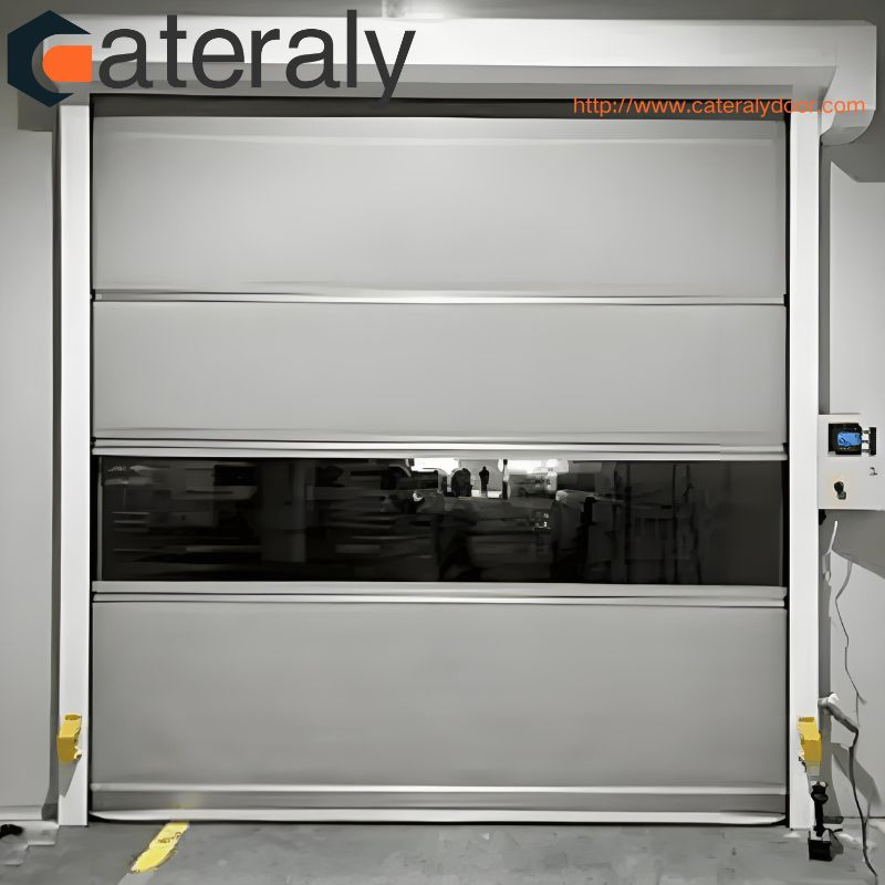 High Quality Flexible Fabric Waterproof Industrial Clean Room Action Rapid Rolling Delivery Fast Roll up PVC High Speed Door for Car Wash or Workshop Warehouse