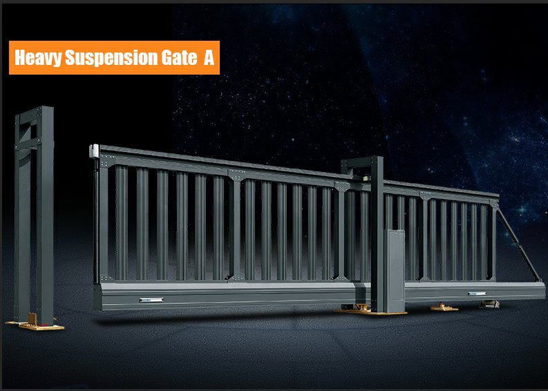 Electric Suspension Sliding Door Trackless Aluminum Alloy Linear Courtyard Factory Villa Gate School Stainless Steel Telescopic Door