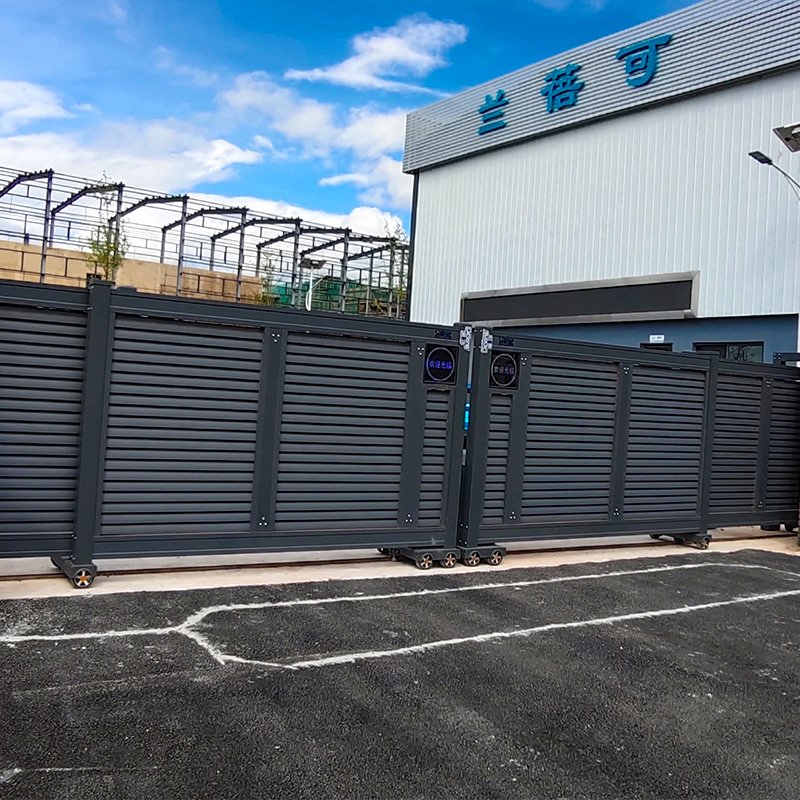 Qigong Telescopic Main Entrance Sliding Gate Aluminium Sliding Gate for Factory