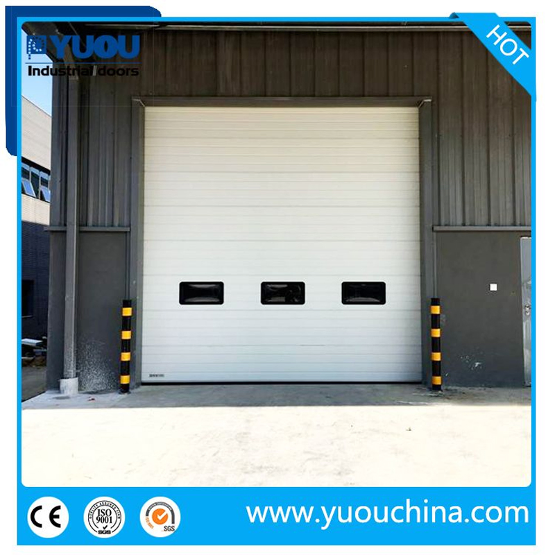 Automatic Overhead Steel Warehouse Thermal Insulated Exterior Sandwich Panel Sectional Garage Door