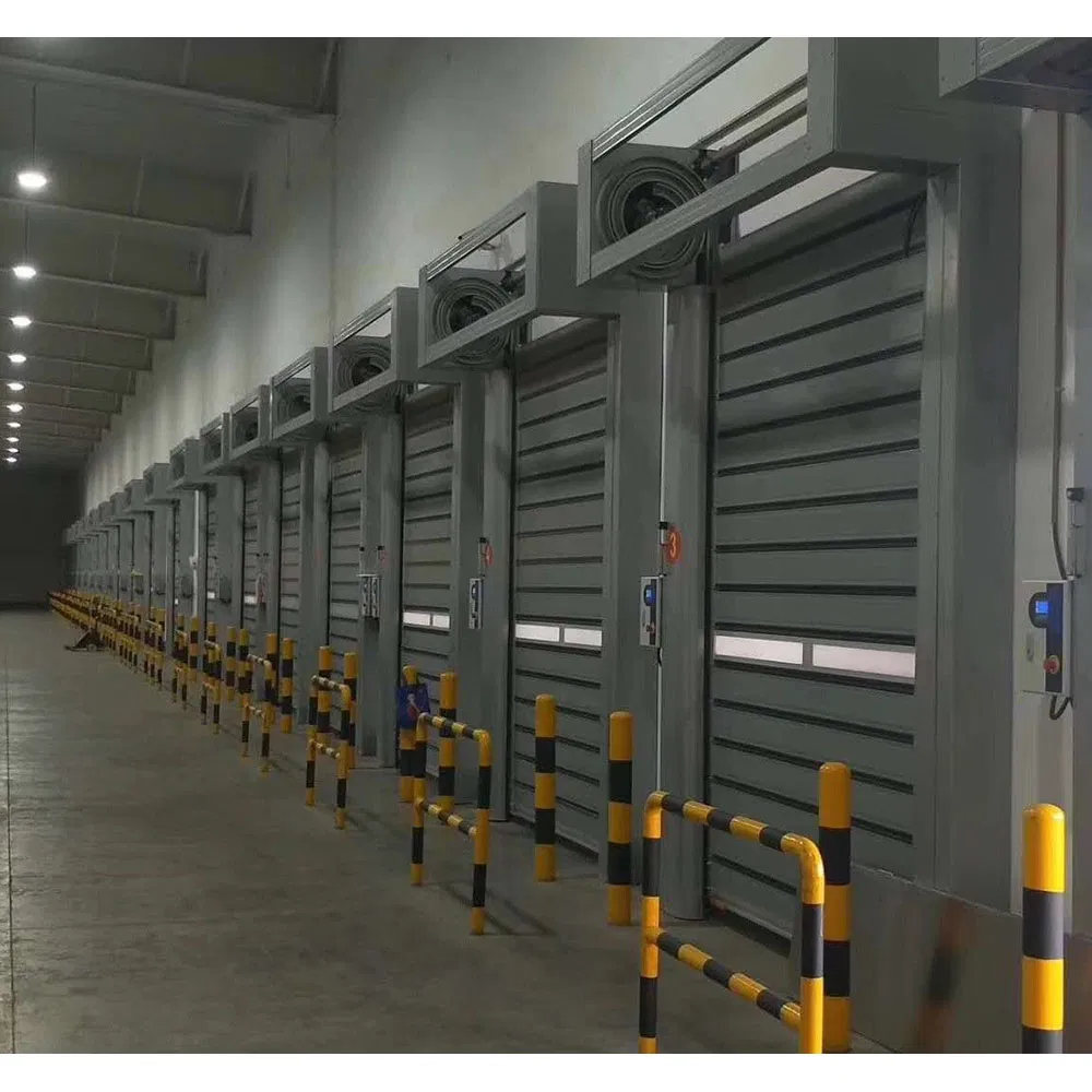 Commercial Thermal Insulated Burglar Proof Quick Performance Aluminum Spiral High Speed Garage Door