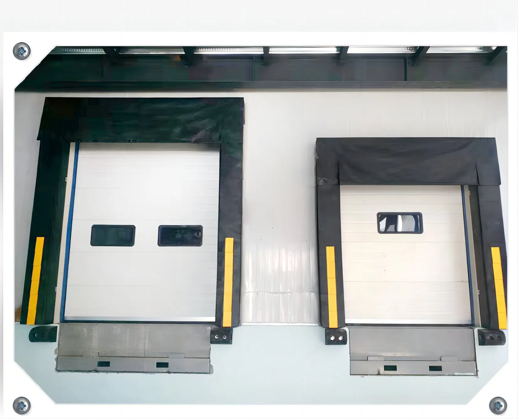 Automatic Head Curtain Logistics Warehouse Cold Room Loading Bays PVC Fabric Polyester Airtight Rubber Sealing Air Bag Fabric Inflatable Dock Door Seal