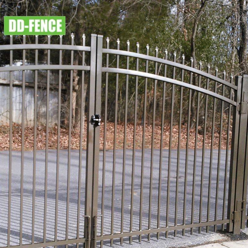 Dual Swing Wrought Iron Gate for Driveway