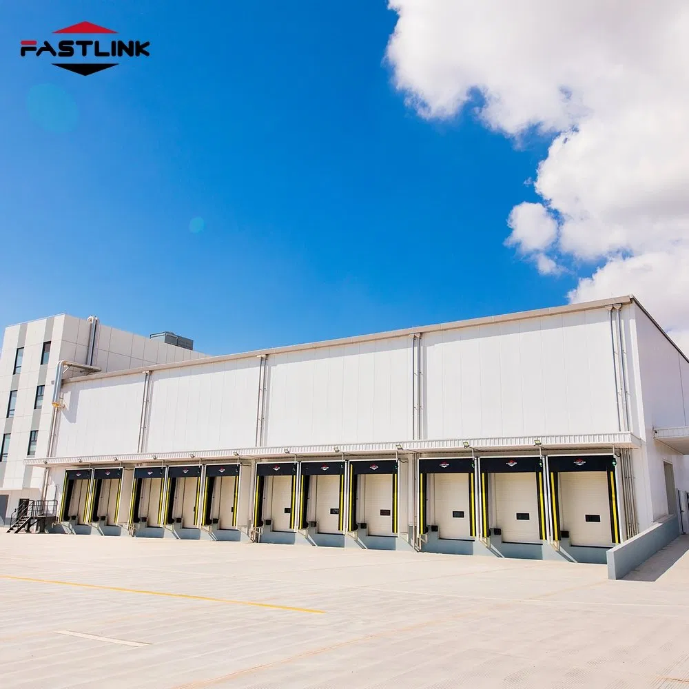 Fastlink Logistic Customized PVC Fabric Wind Resistance Electric Dock Seal Pads Inflatable Dock Shelter with Head Curtain