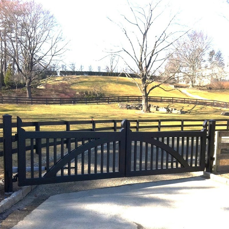 Sliding Swing Driveway Ornamental Decorative Fence Steel Wrought Iron Gate