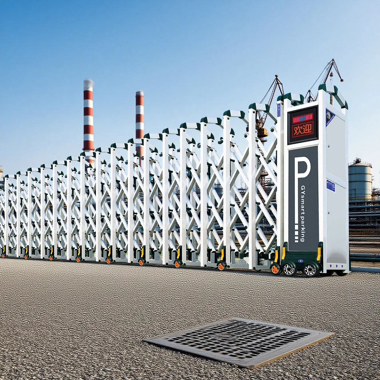 Xgy Modern Main Door Designs Remote Control Telescopic Gates Electric Automatic Aluminum Steel Driveway Retractable Gate for House Outdoor