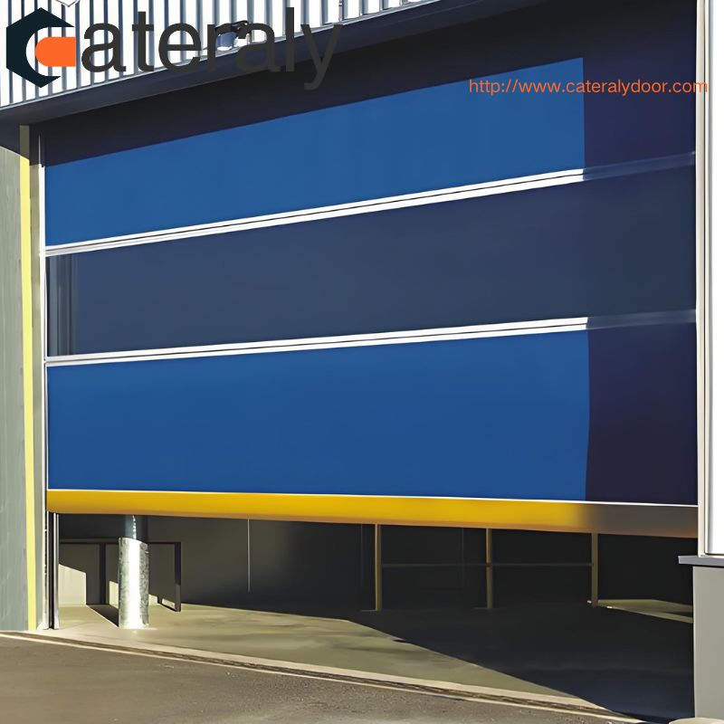 High Quality Flexible Fabric Waterproof Industrial Clean Room Action Rapid Rolling Delivery Fast Roll up PVC High Speed Door for Car Wash or Workshop Warehouse