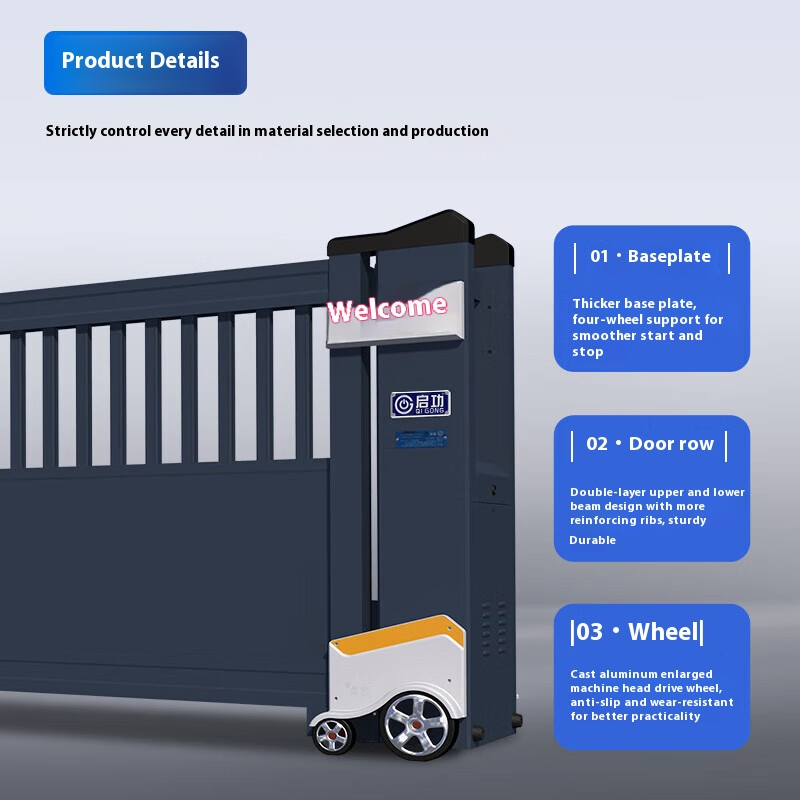 Schools in UAE Fast Installation Anti-Climbing System Telescopic Sliding Gate Retractable Gate