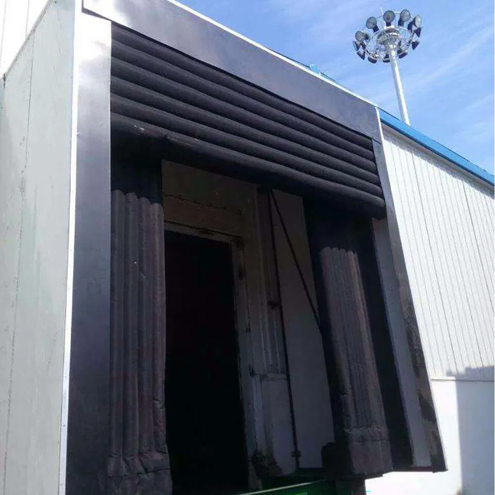 Retractable Head Curtain Cold Storage Retractable Warehouse Loading Bays PVC Polyester Fabric Adjustable Anti-Crush Rubber Inflatable Dock Shelter Door Seal