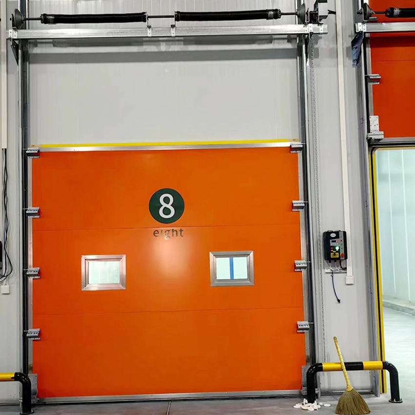 Industrial Vertical Lifting Simple Operation Profiles Swing Lift Room Sliding Freezer Sectional Galvanized Cold Storage Door