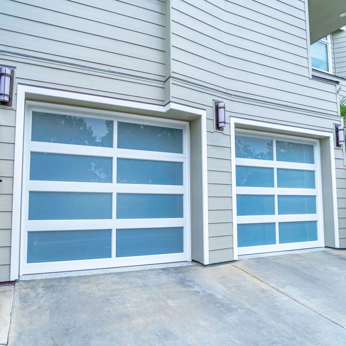 Prima Panoramic Glass Garage Door Full-View Design for Contemporary Homes