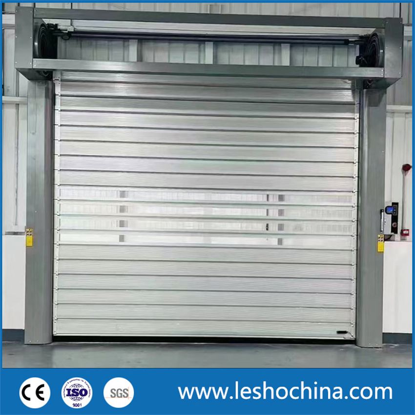 Industrial Rolling Automatic Aluminum Insulated Overhead Fast Rapid Security Spiral Roll up Roller Shutter High Speed Door for Garage Warehouse Factory Garage